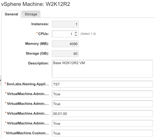 Test machine request form