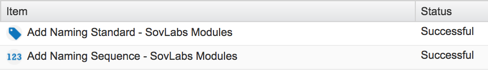 Requests successful for naming standard and sequence