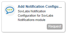 Add Notification Configuration catalog item