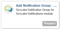 Add Notification Group catalog item