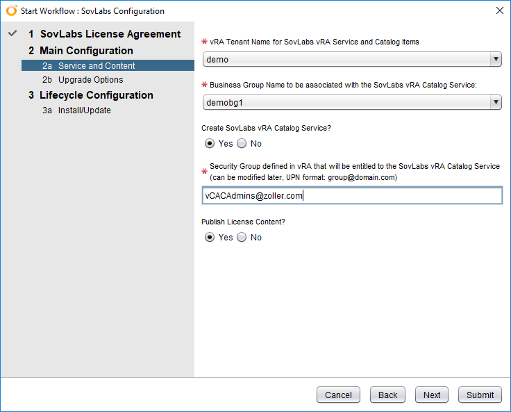 SovLabs configuration workflow presentation, Service and Content