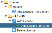 Licensing workflow token complete