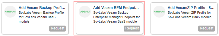 Veeam catalog items