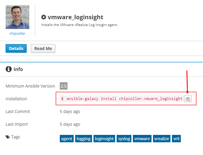 Ansible Galaxy role