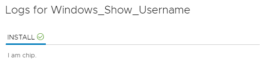 Deployment log of software component running as user