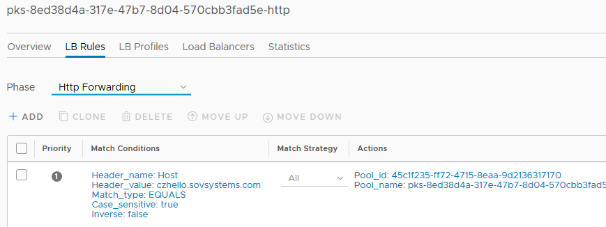 NSX-T load balancer rules