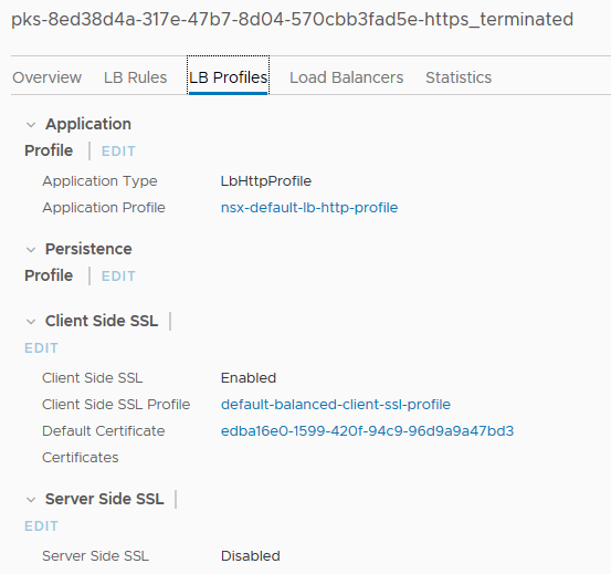 NSX-T load balancer profiles