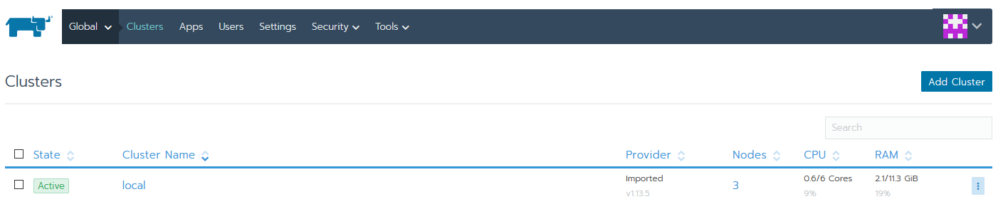 Local cluster in &amp;quot;Active&amp;quot; state